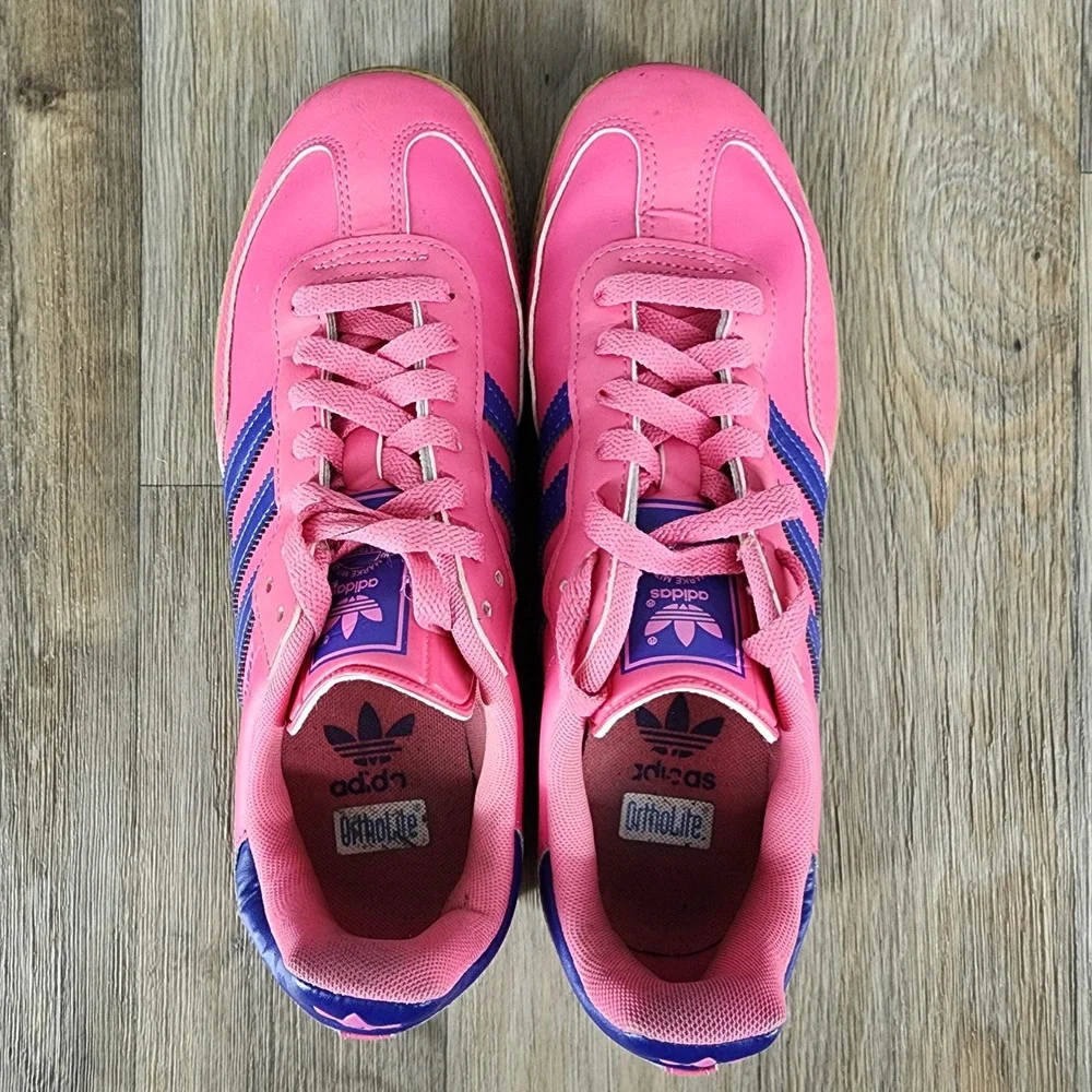 Adidas Samba Classic Womens Size 6.5‎ Sneakers Pink Purple Casual Shoes - Picture 5 of 10